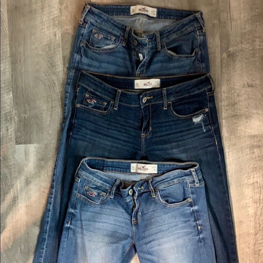 Hollister 5L 27/35 long/tall women’s jeans lot 3
